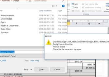 Không lưu được file Excel trên Win 11