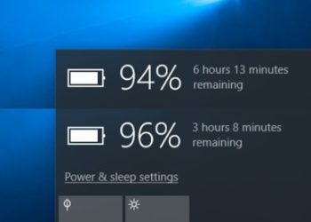 Laptop hiển thị sai phần trăm pin
