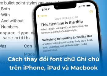 Cách thay đổi font chữ trên Ghi chú iPhone