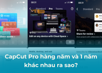 Gói Capcut Pro hàng năm và 1 năm