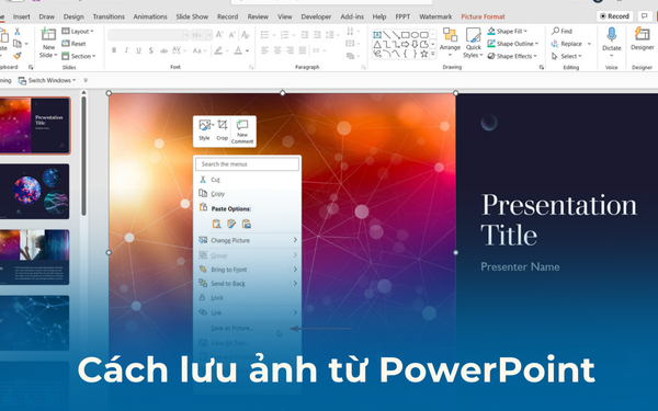 Cách lưu ảnh từ PowerPoint