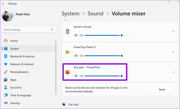 Cách 1 Kiểm tra âm lượng trong PowerPoint và Windows bước 4 Cách 1 Kiểm tra âm lượng trong PowerPoint và Windows bước 4