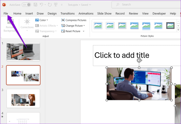 Cách 2: Tối ưu hóa file media trong PowerPoint bước 1 Cách 2: Tối ưu hóa file media trong PowerPoint bước 1